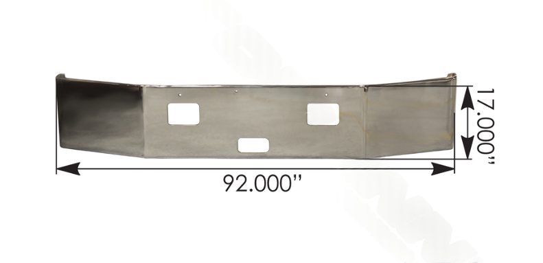 564.46105C - Bumper Chrome Freightliner 17in FL70-90-