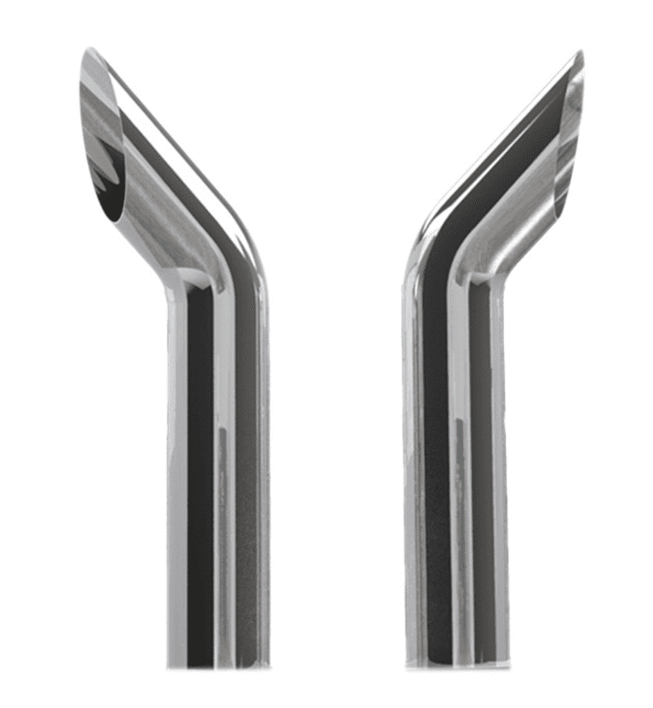 562.U58554SKS-BH - Exhaust Stack Kit 8in Chrome Bull Hauler