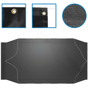 573.TAL114X22F - Asphalt Lumite Tarp 9.5ft x 22ft W Flaps