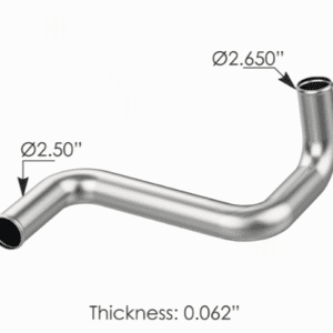 561.59616SS - Upper Radiator Pipe Kenworth 304SS