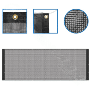 573.TBM96X22 - Black Mesh Tarp 8ft x 22ft