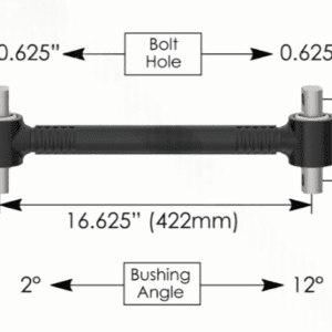 TMR516CR - T-Rod Crimped w Rubber Bush 25.12in Pe