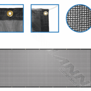 573.TBM84X18 - Black Mesh Tarp 7ft x 18ft