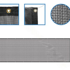 573.TBM84X22 - Black Mesh Tarp 7ft x 22ft