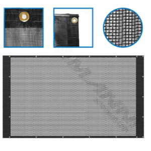 573.TBM84X12 - Black Mesh Tarp 7ft x 12ft