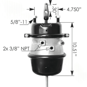 179.SB2430SLXW225 - Spring Brake XLS Welding Clevis 2.25in