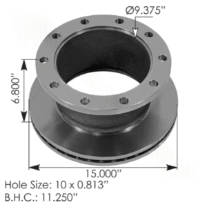 153.122945TR - Hydraulic Disc Rotor 15.500in