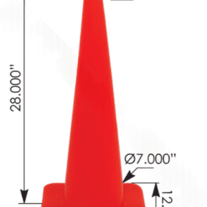 571.SC28SLIM - Safety Cone 28in Trimline Profile 5lb