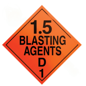 573.P163 - Tagboard Placard BLASTING AGENTS 1.5