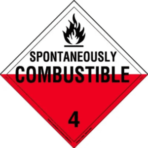 573.P168 - Tagboard Placard SPONTANEOUSLY COMBUST