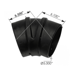 561.1950045 - Rubber Elbow 45 Deg