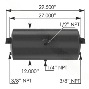 172.2082 - Air Tank 2850 Cubic in Vol 12.000in Dia