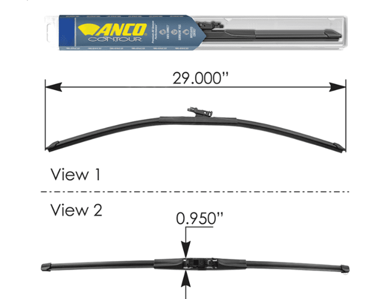 ANC-29-RH - Wiper Blade ANCO Contour Beam 29in