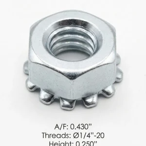 573.W1010221OE - Whiting Kep Nut 1/4in-20 100pk