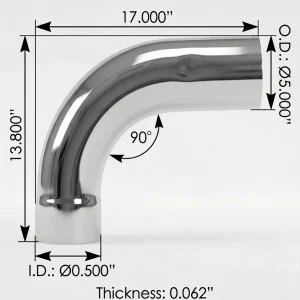 562.U598047C - Exhaust Elbow Chrome Kenworth