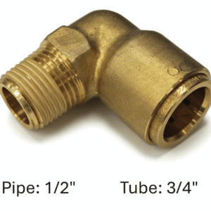 177.13B1512D - Brass PLC Male Elbow 3/4 X 1/2in