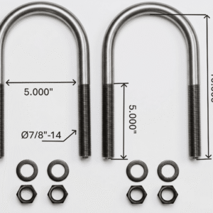 AUBK8165-10 - U Bolt Kit RND 7/8in X 5in X 10in