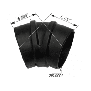 561.1950045 - Rubber Elbow 45 Deg