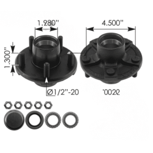 150.BT5450UC3 - Idler Hub Assembly 2;500 lb