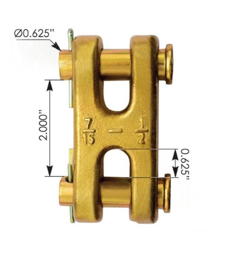 573.KGDC712 - Double Clevis Link 7/16 - 1/2in Chain
