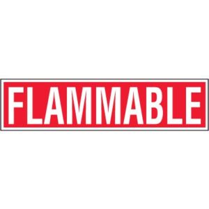 571.D109 - Decal FLAMMABLE 2.5in x 12in