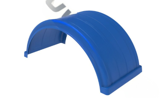 562.9195BL - Full Fender Round Poly Bare Blue