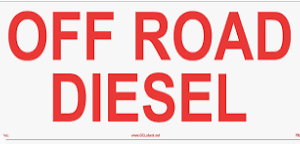 571.D102 - Decal OFF ROAD DIESEL 2.25in X 6in