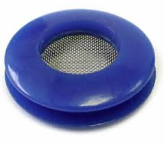 179.1012S-Gladhand Seal With Screen Blue