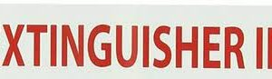 571.D124 - Decal FIRE EXTINGUISHER INSIDE 2x12in